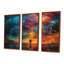 «Wanderer In Distant Urban Land - Space Paysages», ensemble d'art mural-790431778-790431780