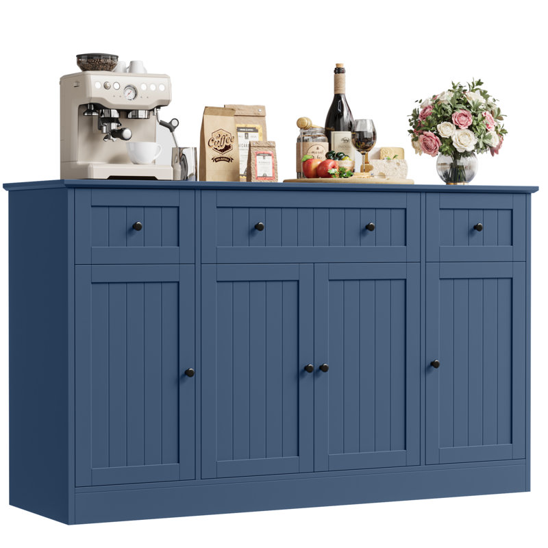 Buffet moderne 55,1 "avec tablettes réglables Arnolf, Bleu