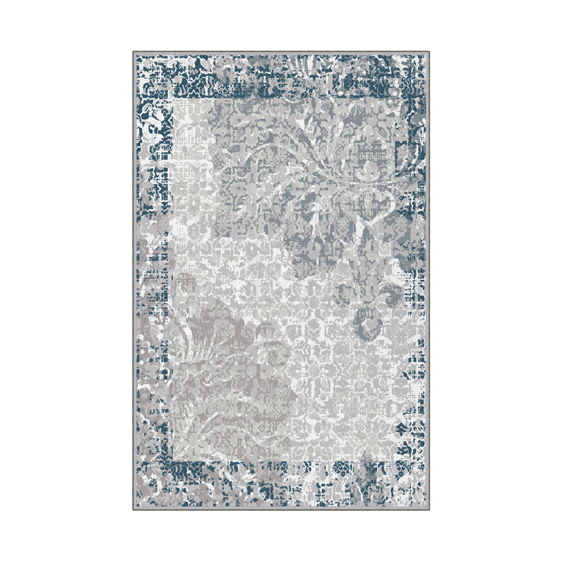 Elegant Hall Carpet, 3D Digital Print Design, 3.9 x 4.9 ft | 100% Polyester, Antibacterial, Non-Slip PVC Dot Underside, Pile Height: 0.04 in, Machine Washable, Perfect for Living Room & Entryway Decor