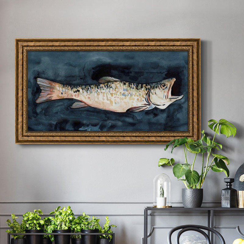 «Hungry Fish II», reproduction d'un seul cadre photo sur toile, H 29 po x l 53 po x P 2,5 po