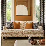 Simple Creative Printed Sofa 86.6'' Upholstered Sofa