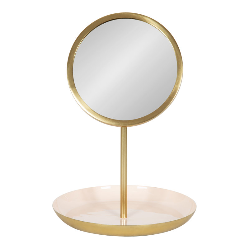 Idria Tabletop Makeup Mirror, Pink