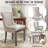 Solid Wood Fabric Upholstered Kitchen Chairs Dining Chairs (Set of 4)-1676990991