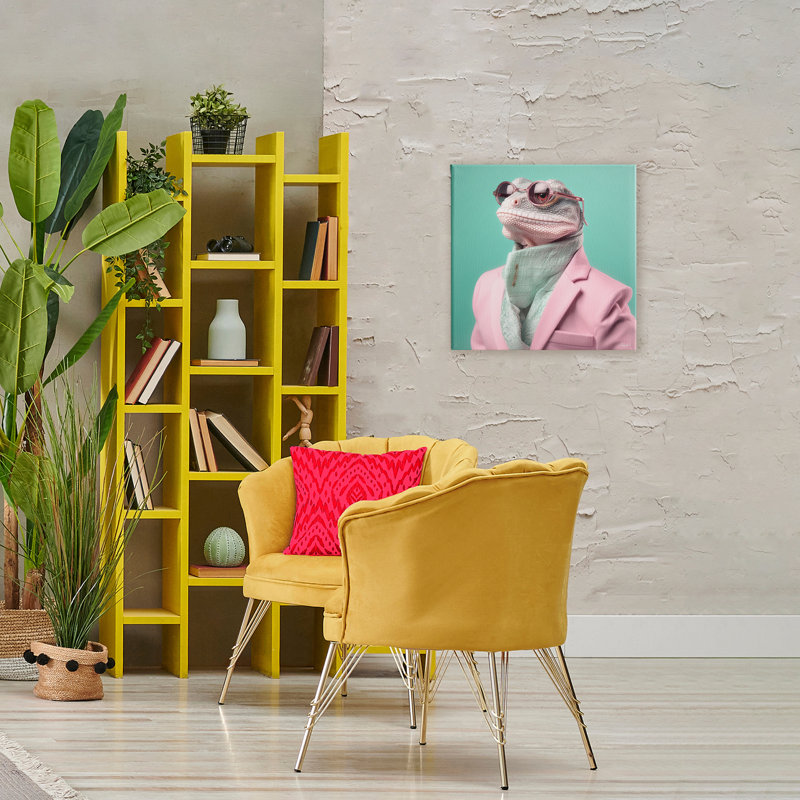 Hipster Iguana Portrait, conception par Roozbeh, H 24 po x l 24 po