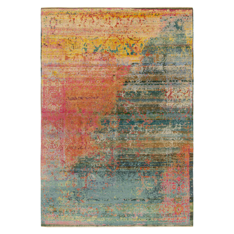One-of-a-Kind Rectangle 9'10" X 14'3" Hand Knotted Area Rug