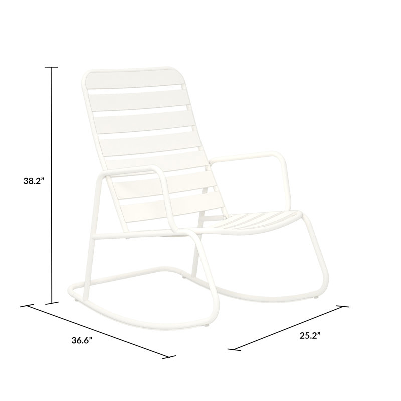 Rynn Metal Rocking Chair (indoor/outdoor), White