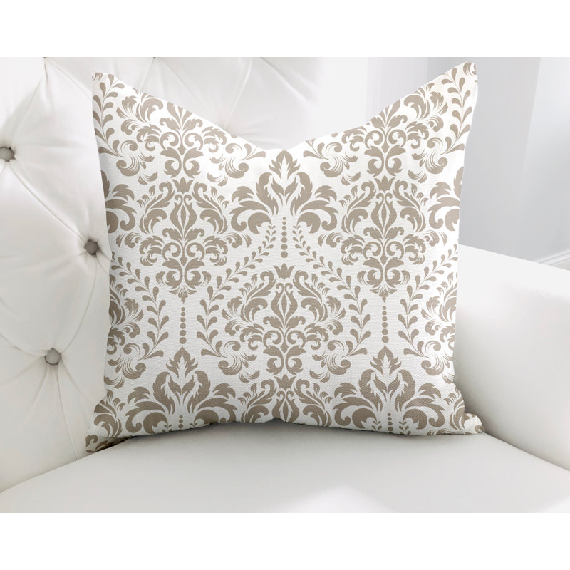  Housse et insert de coussin en coton Adeline, Beige, L 17 po x H 17 po