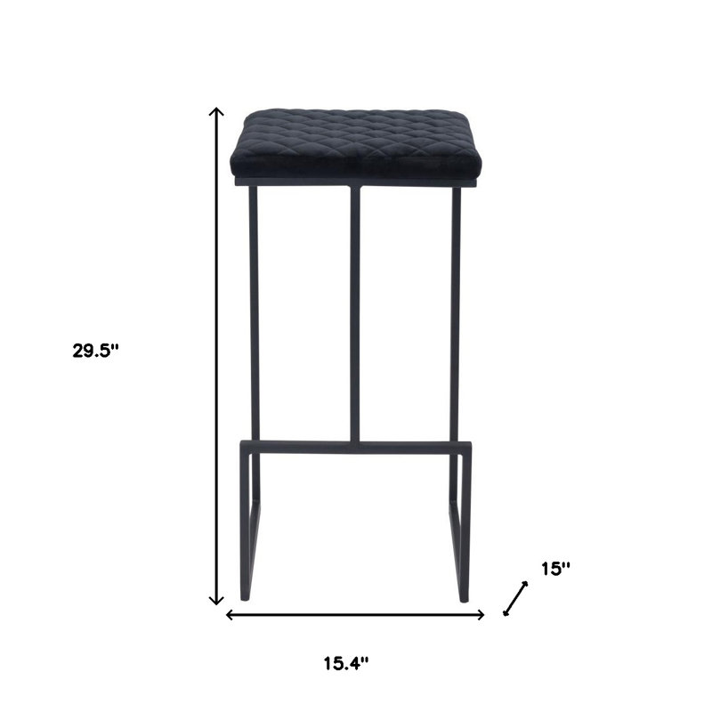 Chaise de bar 30 po en acier noir