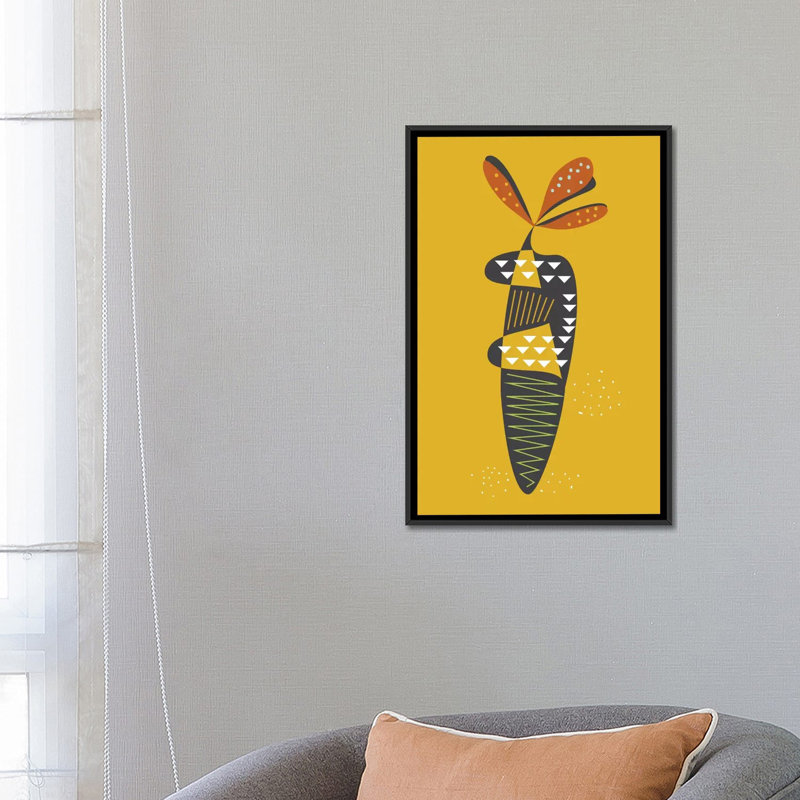 Reproduction d’art giclée sur toile tendue carotte par Flatowl, H 26 po x l 18 po x P 1,5 po, Toile tendue, Pas de tapis