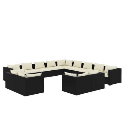 Calleis 27.6" Wide Square Patio Sectional Set with Cushions