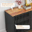 Commode double 6 tiroirs avec grille à lattes, armoire de style moderne