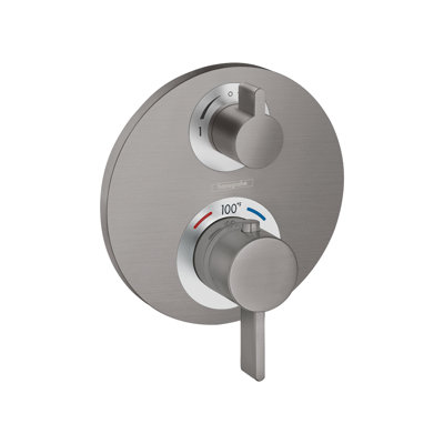 Hansgrohe Ecostat S Modern 2-Handle 6-Inch Wide , Temperature Memory, Thermostatic Valve Trim Only