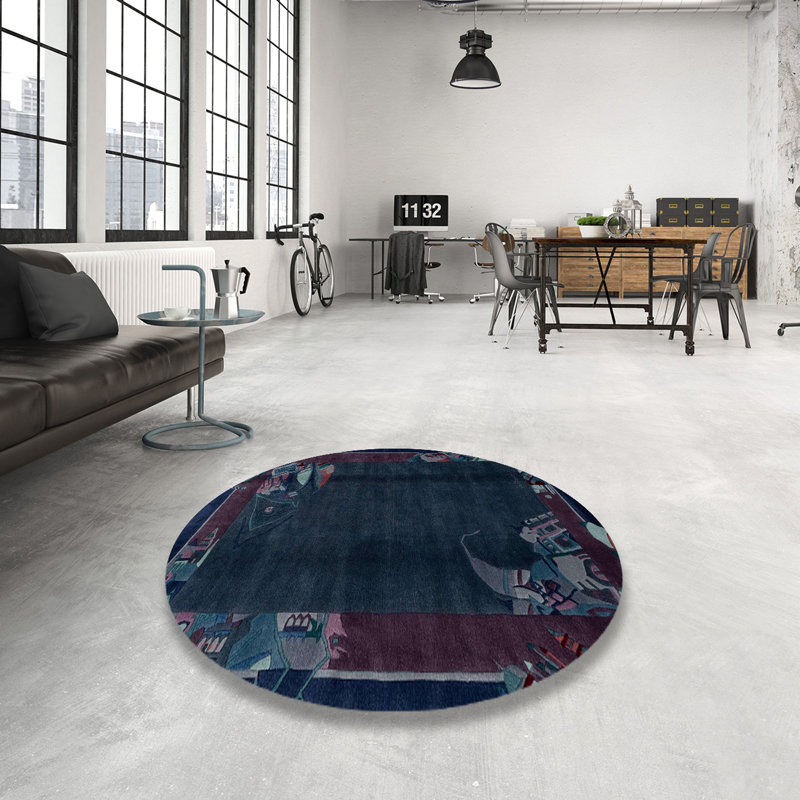 Abstract Indoor Rug, Round 8'