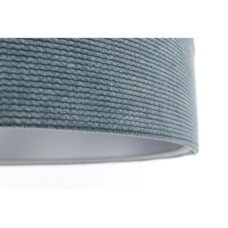 Roncy 1 - Light Drum Pendant, Silver/Blue, 112cm H x 60cm W x 60cm D