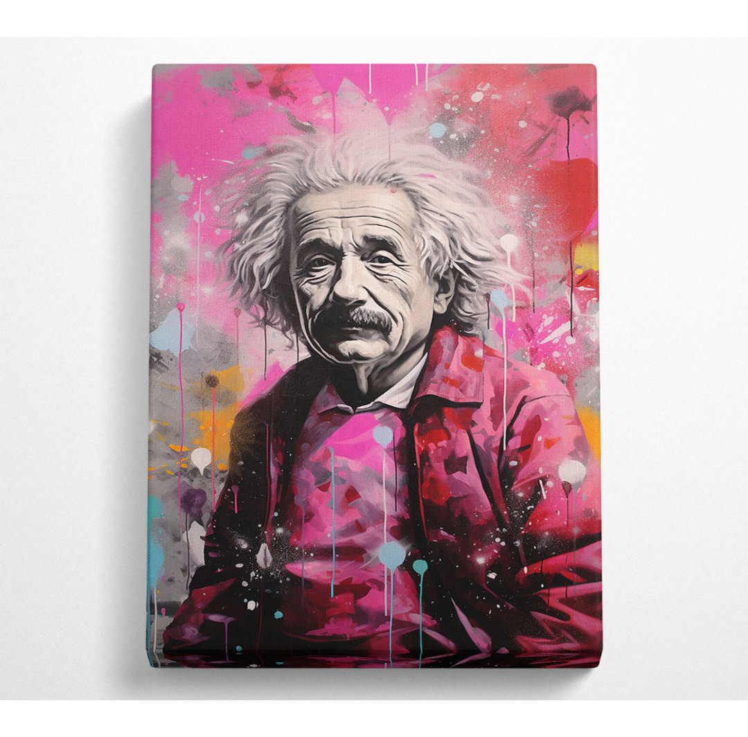 Albert Einstein Paint Splash - Kunstdrucke auf Leinwand