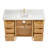 Epworth 60" Single Bath Vanity in Oak Natural Brown with Silk White Quartz Stone Top-1476139661