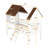 Twin Size Low Loft Wood House Bed With Two Side Window