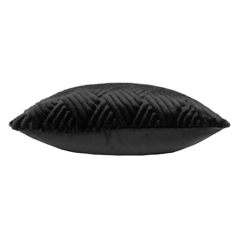 Lamptrai Square Throw Cushion, Black