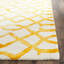 Tapis jaune en laine touffeté à la main à motif géométrique-797917588