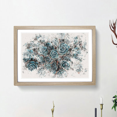 Succulent Plants Watercolour - Picture Frame Graphic Art Print