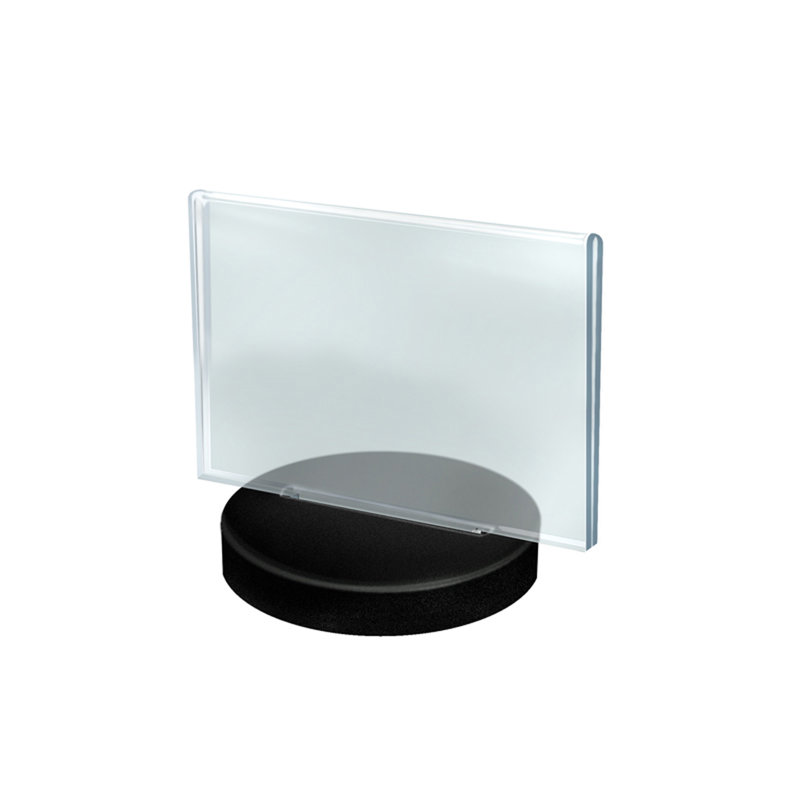 Cadre horizontal l 8,5 po x H 5,5 po sur base ronde noire lestée, paquet de 10