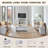 Modern TV Stand with Storage Cabinet & Drawers for TVs Up to 80", 32" Tall w/Soundbar & Adjustable Shelves, Curved Profile Design-1556033164-1556033166