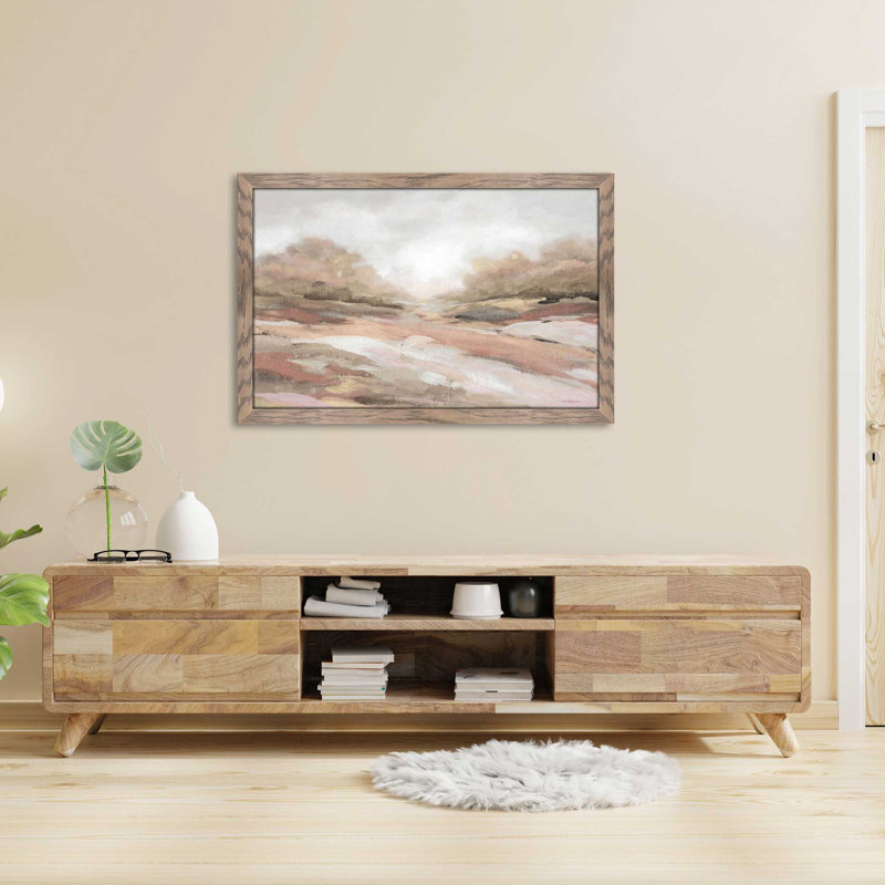 Painted Hills - Peinture, L 39,5 po x H 27,5 po, Encadrement brun