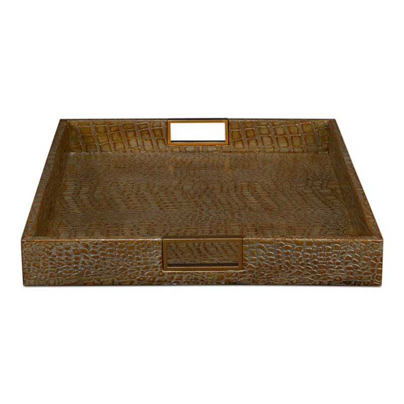 Shagreen Decorative Tray, Green