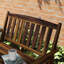 Banc en bois 2Person avec accoudoirs porte-gobelets pour terrasse