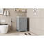 Meuble-lavabo de 20 po avec abat-jour gris. Lavabo en céramique robuste et robuste. Armoire de rangement avec porte et tablettes réglables. Lavabo étincelant moderne, gris. Fabrication, lavabo. Tablette à fermeture douce. Scintillant