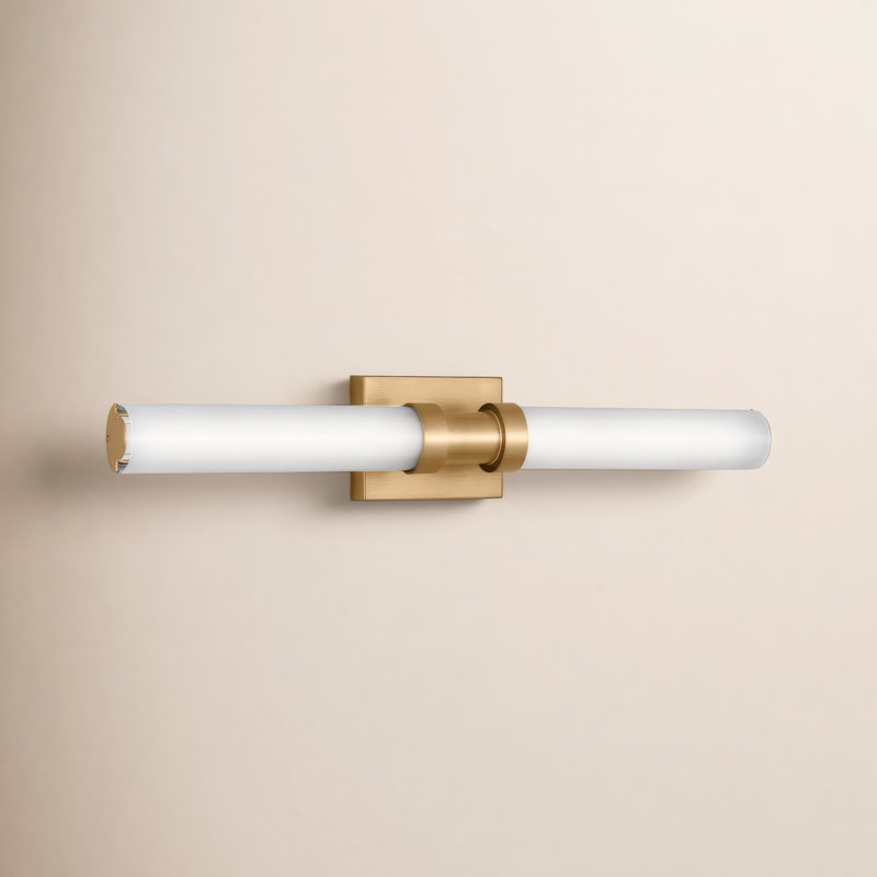 Kelan Dimmable LED Vanity Light, Satin Brass, 26.75"H x 4.75"W x 4.5"D, 20W