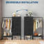 Armoire 4 tiroirs en tissu avec tringle-37217549
