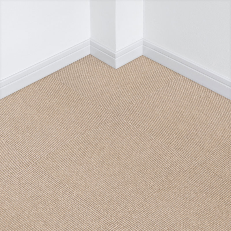 Carrelage beige auto-adhésif 18 po x 18 po Eazy Floor, Beige