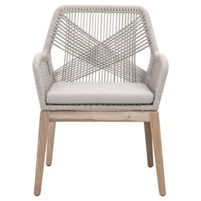 Loom Teak Patio Dining Armchair with Cushion by LOOMLAN