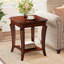 Traditional Wood End Table  And Curved Legs-895395646