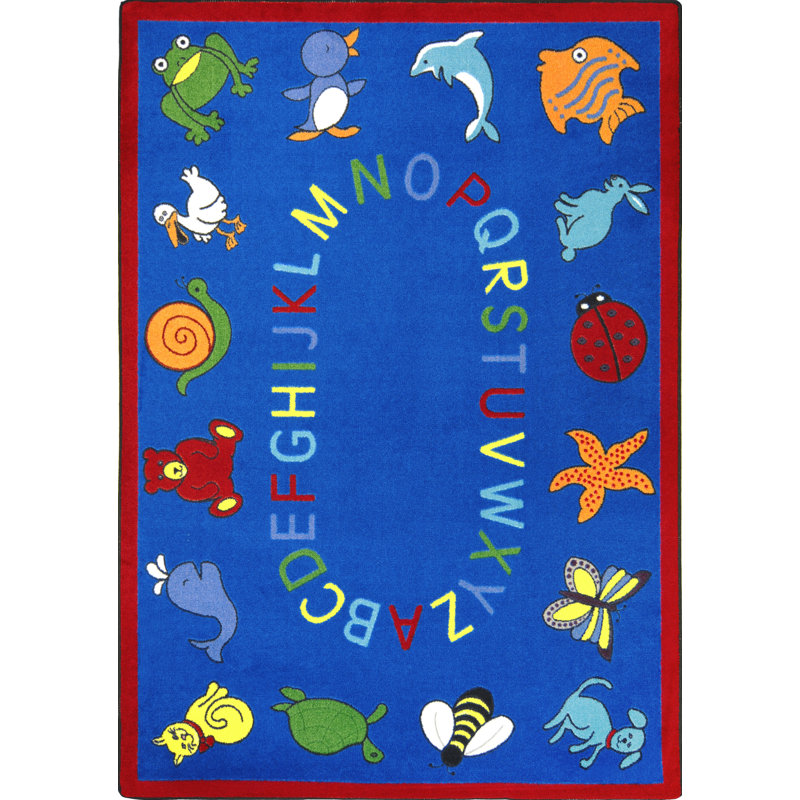 Tapis éducatif ABC par Joy Carpets, Rectangle 5 pi 4 po x 7 pi 8 po