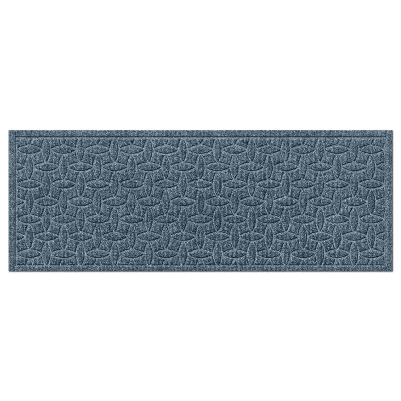 Tapis de porte intérieur antidérapant WaterHog Elipse, Bleu pierre, L 1 pi 10 po x L 5 pi