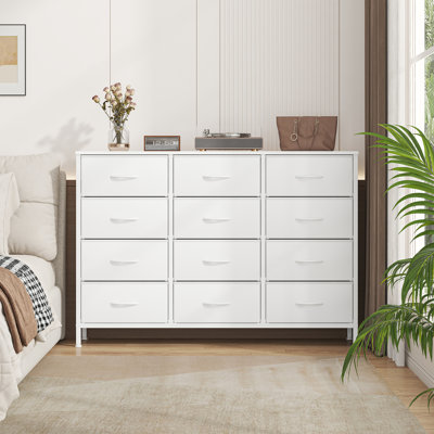 Metal 30cm W 12 - Drawer Chest of Drawers