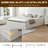 Modern Curved Upholstered Bed with Lift Storage, Queen, Green Linen-1062150347-1062150344