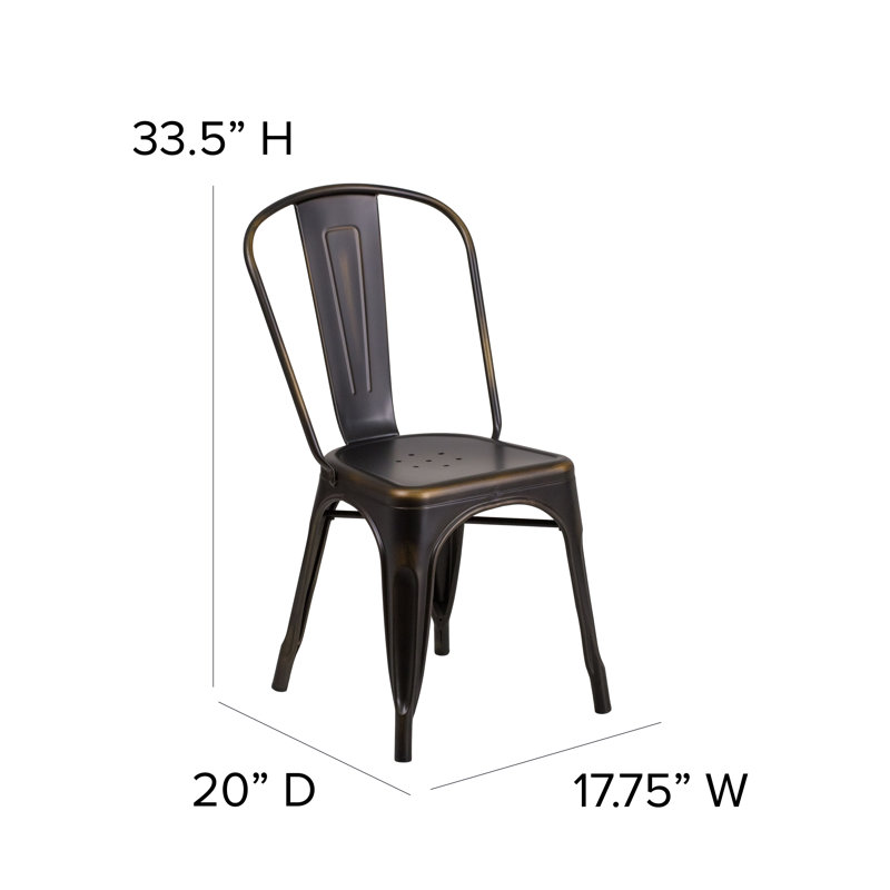 Chaise empilable Dickens, Cuivre vieilli