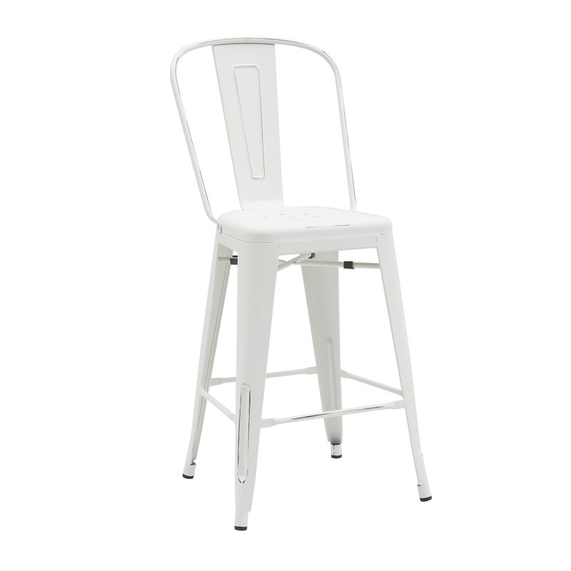 Tabouret de comptoir 26 po Kiplin, Blanc