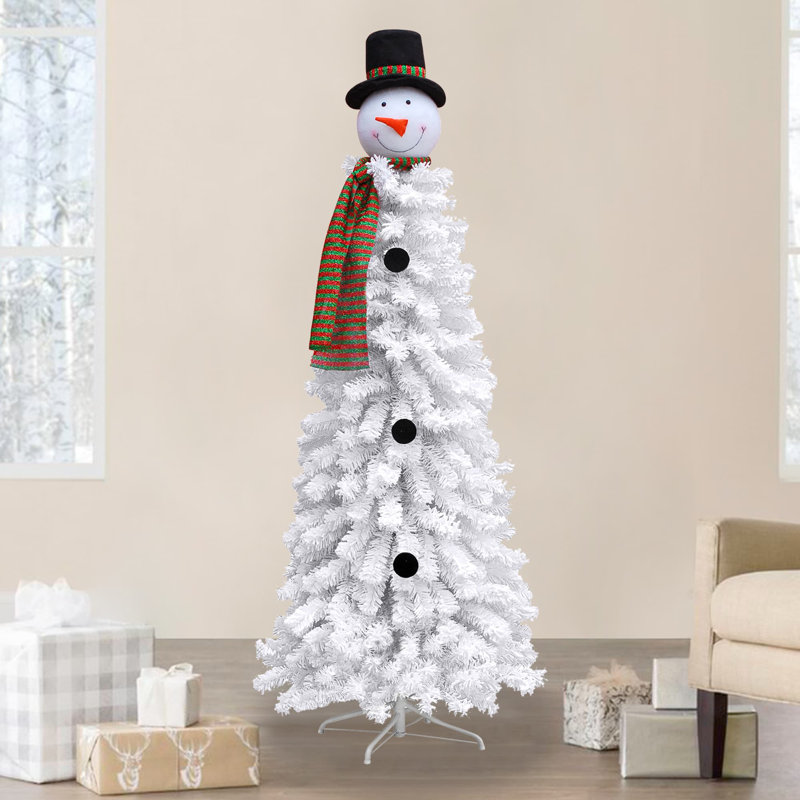 Snowman 72' H Artificial Pine Christmas Tree