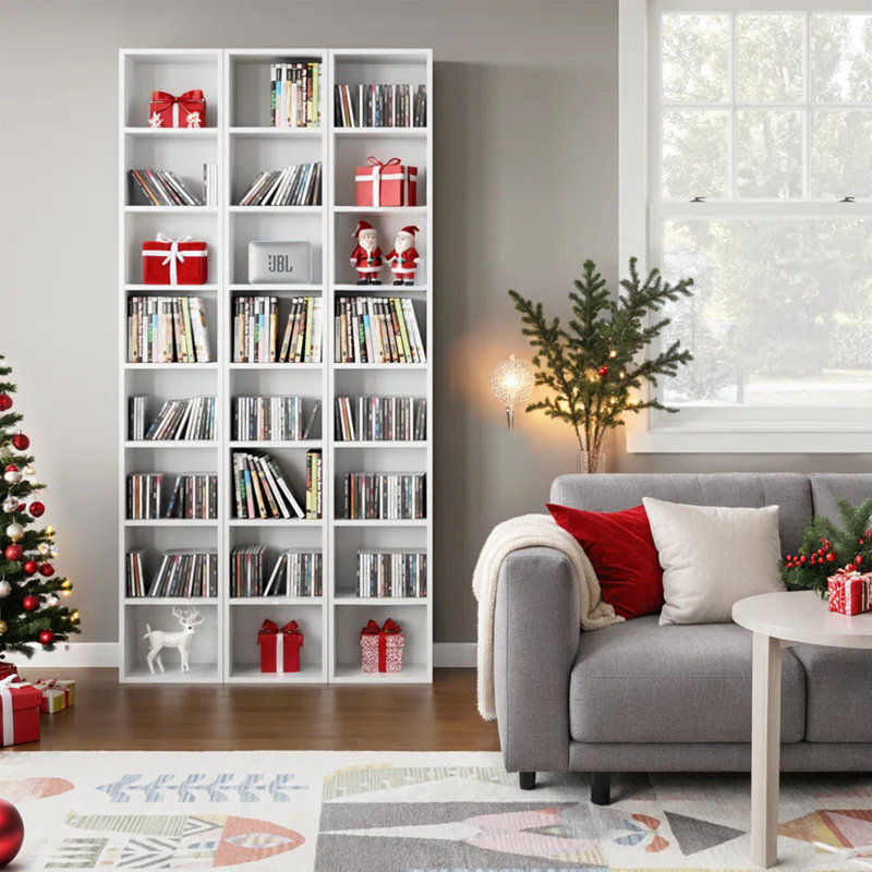 Gracyn 8-Tier Narrow Bookshelf | Adjustable Shelves