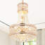 Lustre empire en cristal de luxe à 9 lumières Kiyon