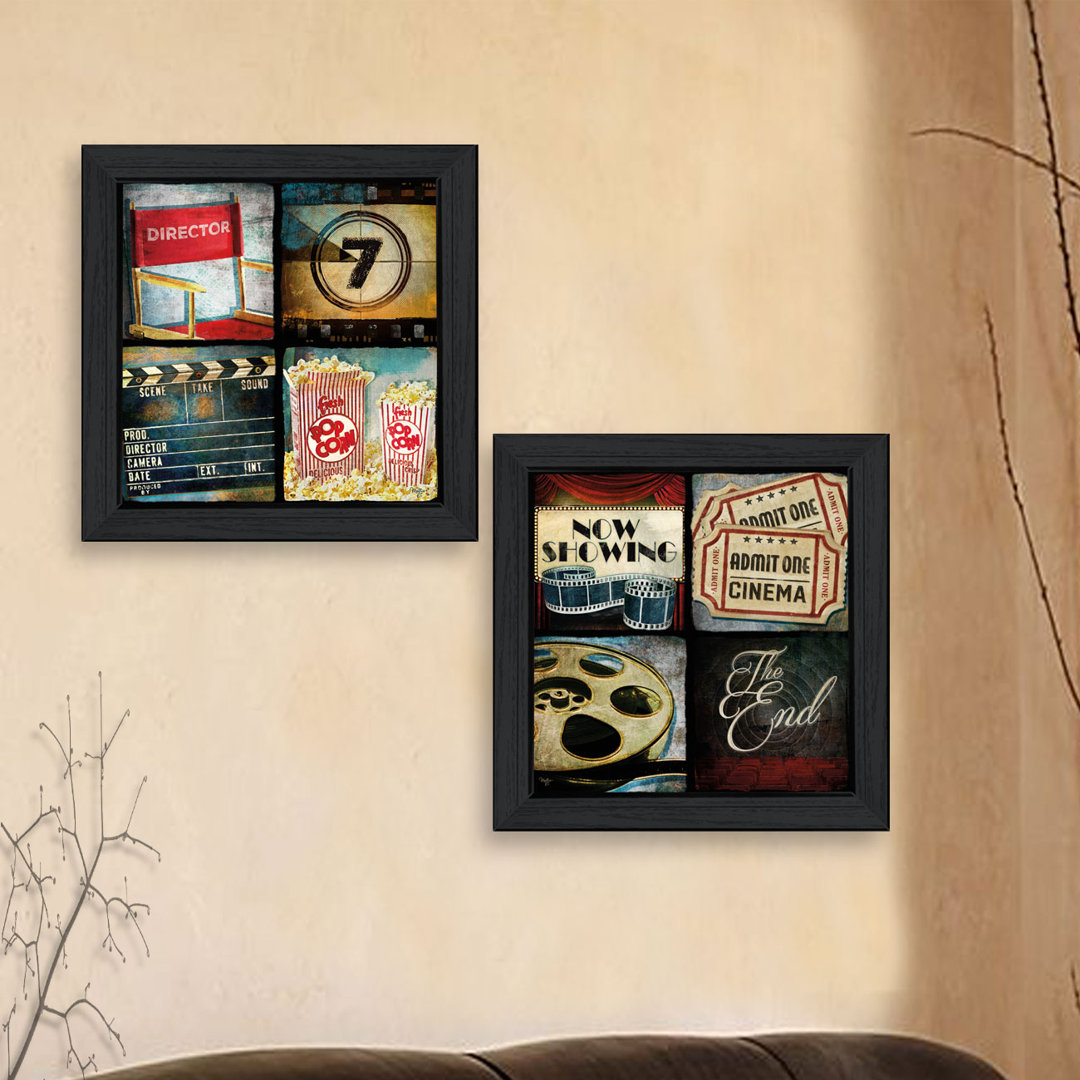 "At The Movies" Framed Wall Art for Living Room, Bedroom & Farmhouse Wall Decoration by Mollie B Red Barrel Studio®