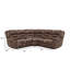 Canapé modulaire inclinable manuel en faux cuir Manasas 3 pièces de 97,8 po de largeur-96677590