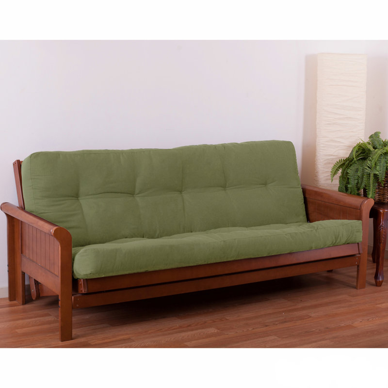 Matelas de futon double en mousse et coton 6" Vitality, Sauge, Grand