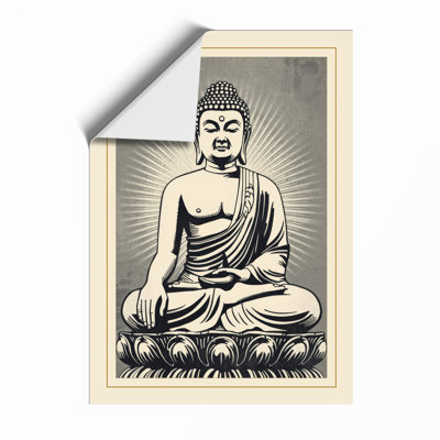 Meditative Buddha Japandi - Framed Print