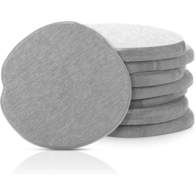 Ensemble de 8 sous-verres diatomacées gris clair