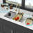 33"X22" Kitchen Sink - White Quartz Composite With Waterfall Design & Pull-Out Faucet For Workstation And Mixed Accessory Groups 33X22" Style, Assorted Packages-121635919